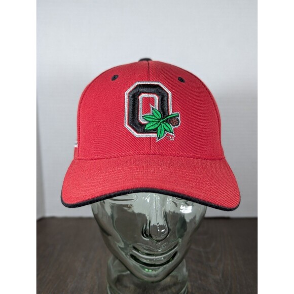 Ohio State Buckeyes Baseball Cap Team Spirit Adjustable Red Embroidered Wool - Picture 1 of 11